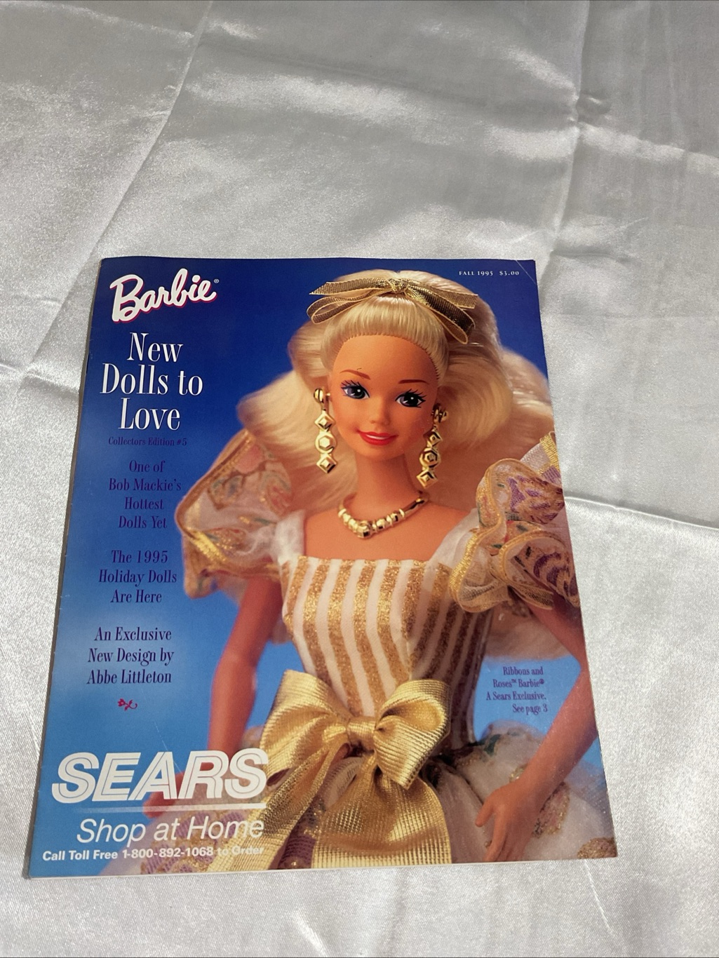 Barbie New Dolls To Love Sears Catalog Cover  Gold  White